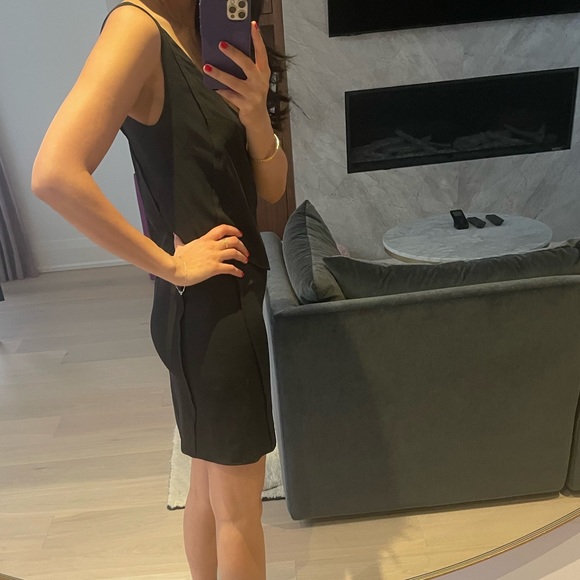 Babaton 100% silk black dress-size 0 - Picture 9 of 12